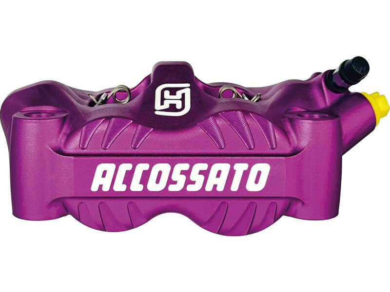 Radial Monobloc Brake Calipers Sintered Pads Purple Anodized Forged Aluminium Front Right