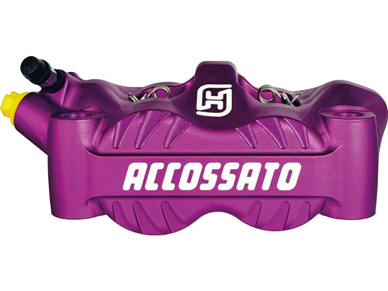 Radial Monobloc Brake Calipers Sintered Pads Purple Anodized Forged Aluminium Front Left