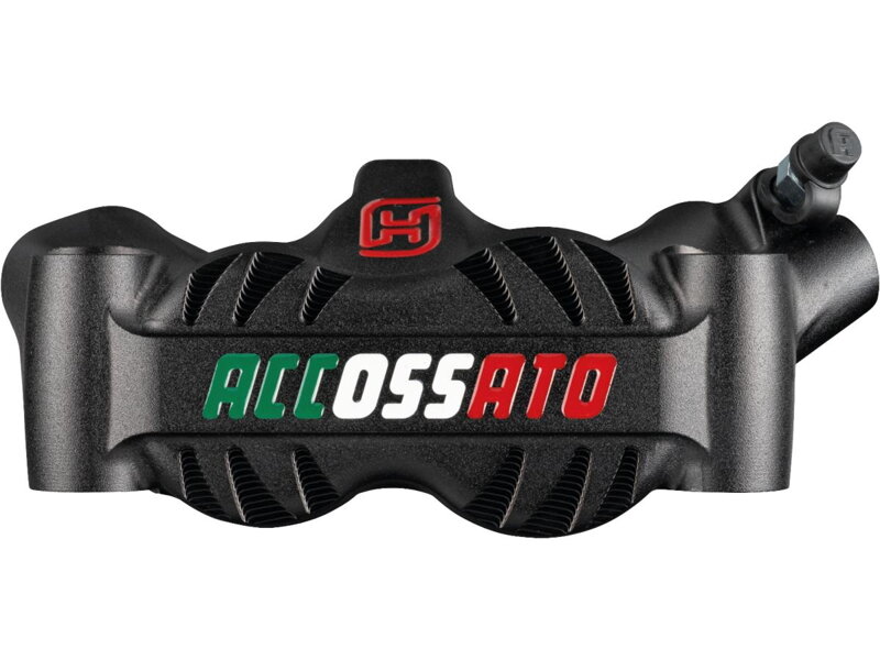 Tri-Color-Logo Radial Monobloc Brake Calipers Sintered Pads Anodized Tricolor-Writing Forged Aluminium Front Right