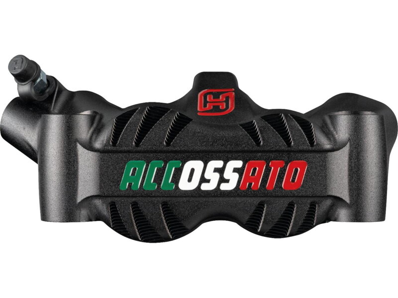 Tri-Color-Logo Radial Monobloc Brake Calipers Carbon Ceramic Pads Anodized Tricolor-Writing Forged Aluminium Front Left