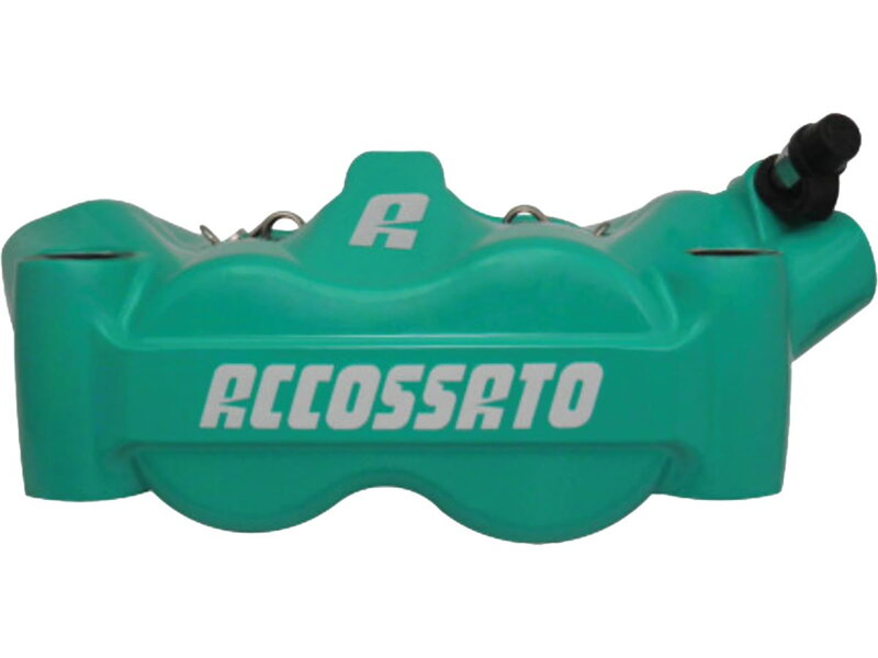 Radial Monobloc Brake Calipers Carbon Ceramic Pads Aqua Green Forged Aluminium Front Right