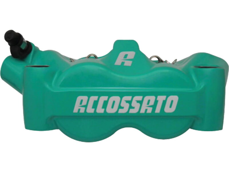 Radial Monobloc Brake Calipers Sintered Pads Aqua Green Forged Aluminium Front Left