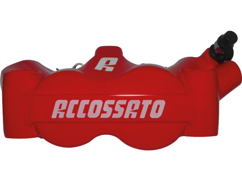 Radial Monobloc Brake Calipers Carbon Ceramic Pads Powdwer Coated Red Forged Aluminium Front Right