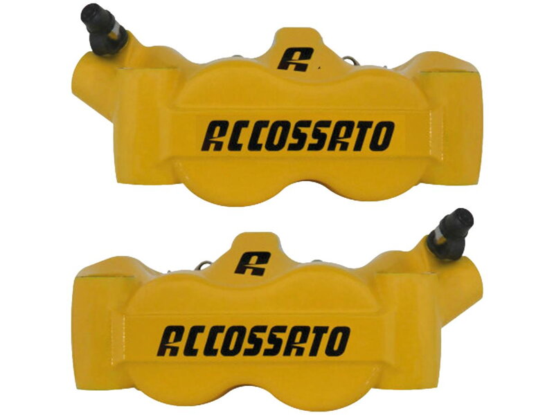 Radial Monobloc Brake Calipers Carbon Ceramic Pads Yellow Forged Aluminium Front Left Right