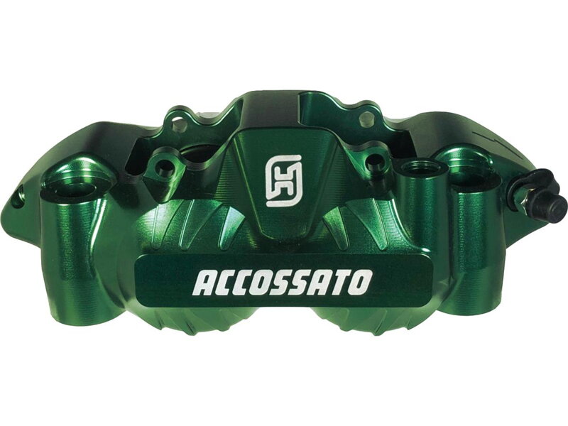 Carbon Ceramic Pads Green Anodized Forged Aluminium Front Right