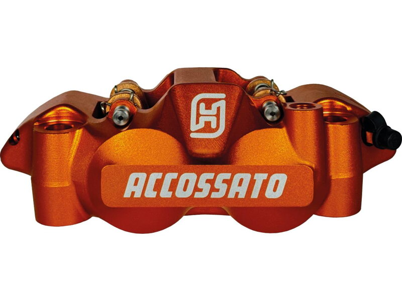 Carbon Ceramic Pads Orange Anodized Forged Aluminium Front Right