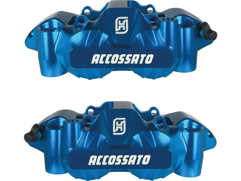 Sintered Pads Anodized Turquoise Forged Aluminium Front Left Right