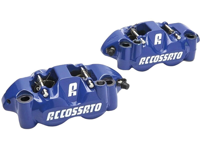 Carbon Ceramic Pads Blue Powdwer Coated Forged Aluminium Front Left Right
