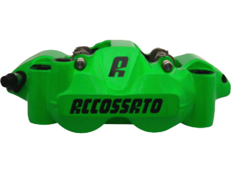 Carbon Ceramic Pads Green Powdwer Coated Forged Aluminium Front Left