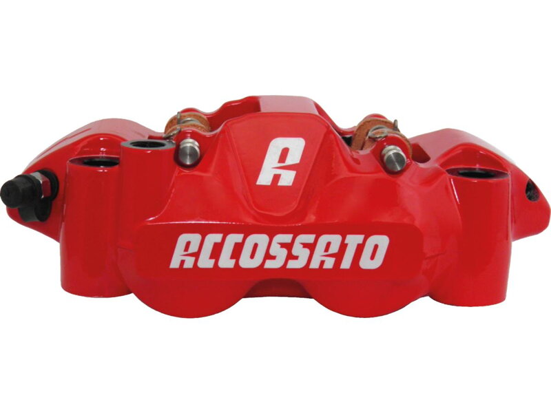 Sintered Pads Powdwer Coated Red Forged Aluminium Front Left