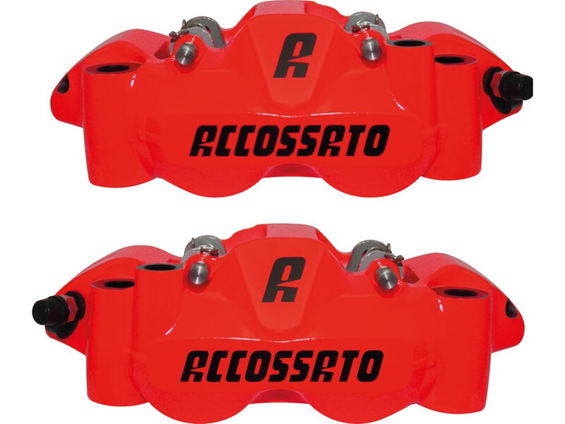 Sintered Pads Neon Red Forged Aluminium Front Left Right