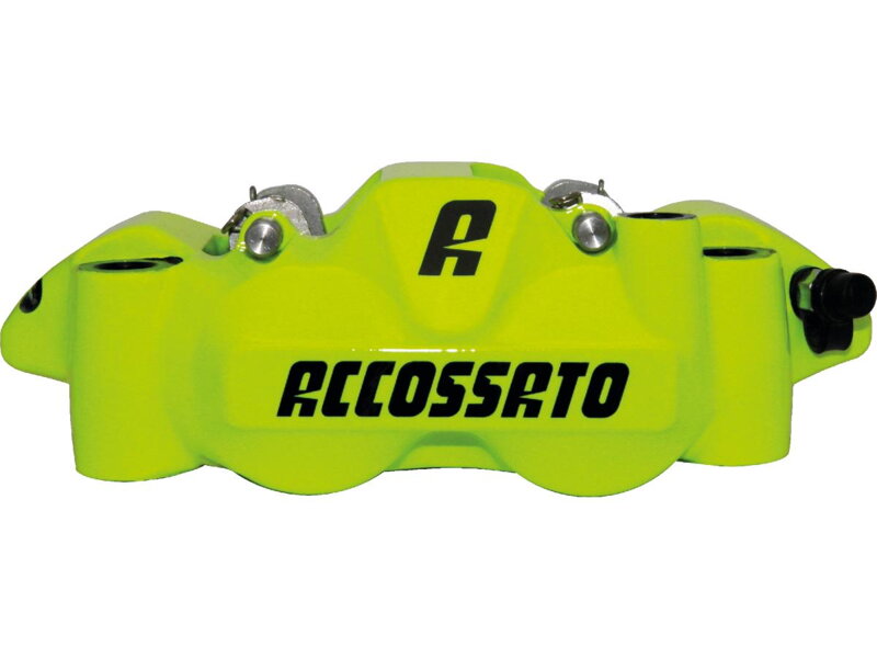 Organic Pads Yellow Neon Forged Aluminium Front Right