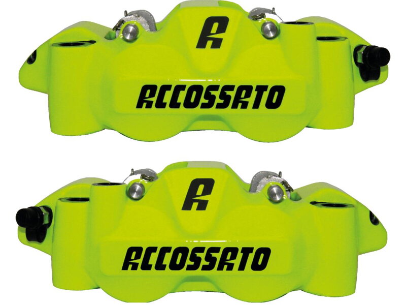 Organic Pads Yellow Neon Forged Aluminium Front Left Right