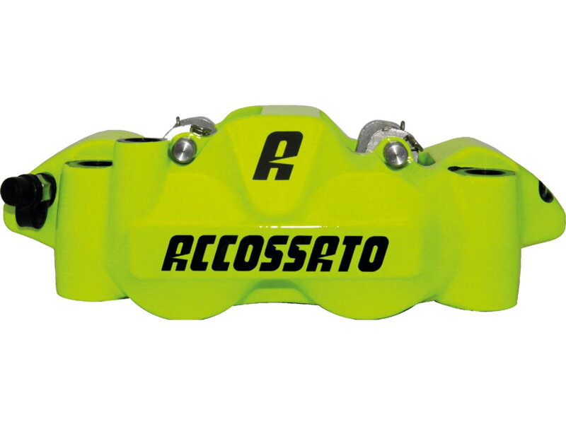 Organic Pads Yellow Neon Forged Aluminium Front Left