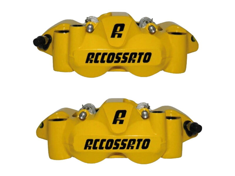 Sintered Pads Yellow Forged Aluminium Front Left Right