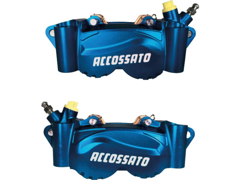 Radial Billet 2-Piece Calipers Sintered Pads Blue Anodized Billet Aluminium Front Left Right