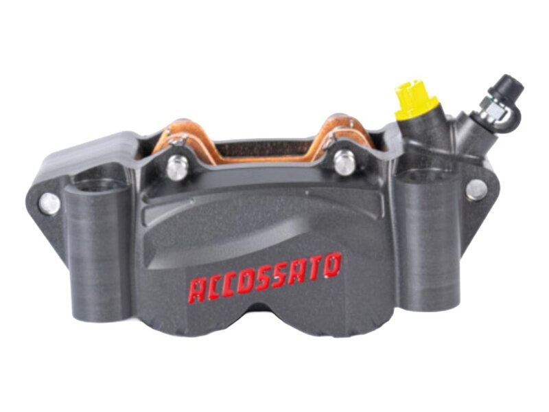 Radial Billet 2-Piece Calipers Carbon Ceramic Pads Gray Anodized Billet Aluminium Front Right