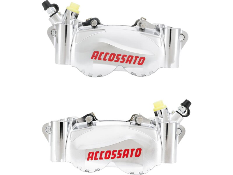Radial Billet 2-Piece Calipers Sintered Pads Nickel Plated Billet Aluminium Front Left Right