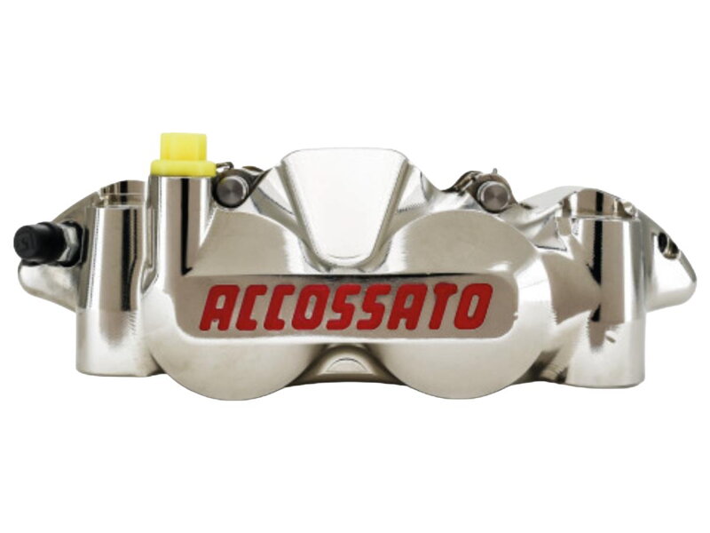Radial Monobloc Brake CNC Calipers with 108 mm Distance Nickel Plated Alloy Aluminium Front Left