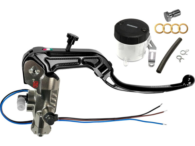 Brake Master Cylinder with foladable Lever and Oil Reservoir With folding black RST lever, long