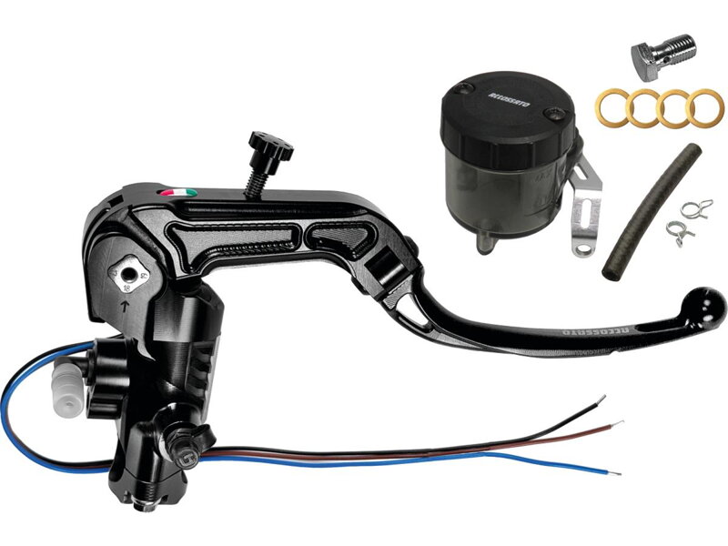 Brake Master Cylinder with foladable Lever and Oil Reservoir With folding black RST lever, long and smoked reservoir