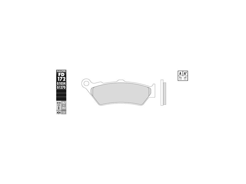 Semi Metallic Compound G1054 Brake Pad Organic Rear